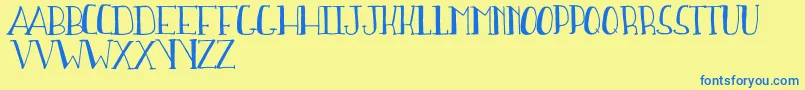 SweetWaterDemo Font – Blue Fonts on Yellow Background