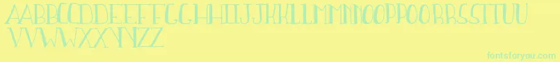 SweetWaterDemo Font – Green Fonts on Yellow Background