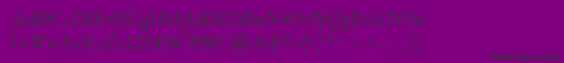 SpectrumMtItalic-fontti – mustat fontit violetilla taustalla