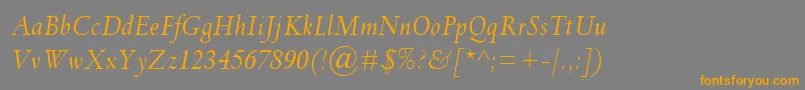 SpectrumMtItalic Font – Orange Fonts on Gray Background