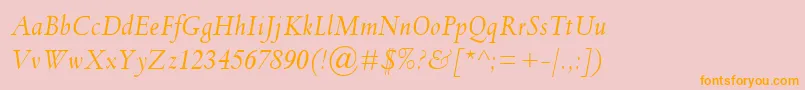 SpectrumMtItalic Font – Orange Fonts on Pink Background