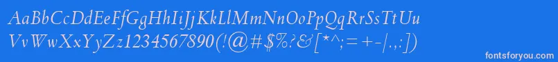 SpectrumMtItalic Font – Pink Fonts on Blue Background