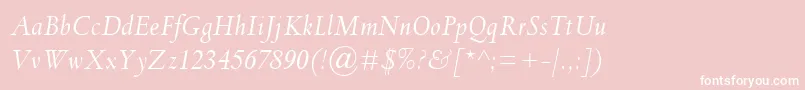 フォントSpectrumMtItalic – ピンクの背景に白い文字