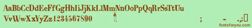 CfbonaparteRegular Font – Brown Fonts on Green Background