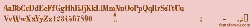 CfbonaparteRegular Font – Brown Fonts on Pink Background