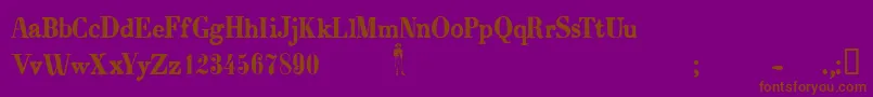 CfbonaparteRegular Font – Brown Fonts on Purple Background