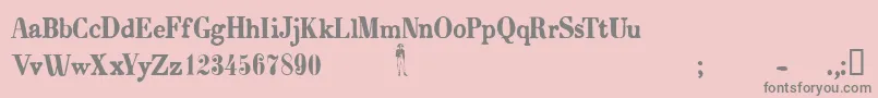 CfbonaparteRegular Font – Gray Fonts on Pink Background