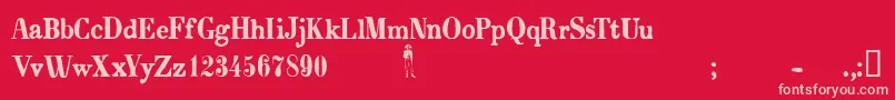 CfbonaparteRegular Font – Pink Fonts on Red Background