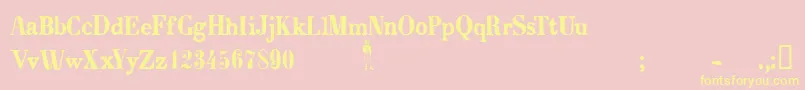 CfbonaparteRegular Font – Yellow Fonts on Pink Background