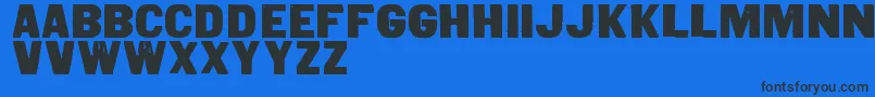 Шрифт Qxi – чёрные шрифты на синем фоне