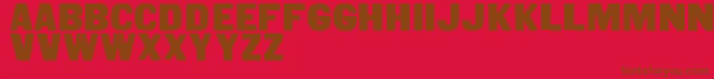 Qxiフォントについての詳細 フォントQxi – 赤い背景に茶色の文字