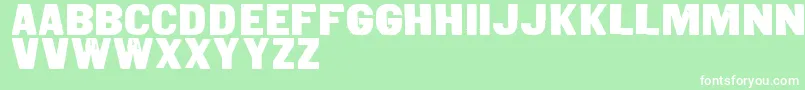 Qxi Font – White Fonts on Green Background