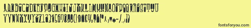 Fucsimile Font – Black Fonts on Yellow Background