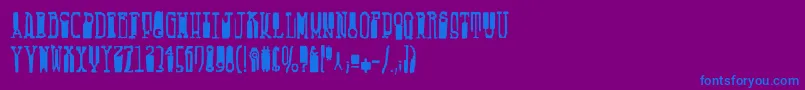 Fucsimile Font – Blue Fonts on Purple Background