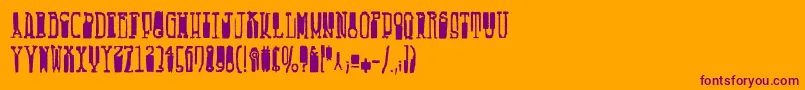 Fucsimile Font – Purple Fonts on Orange Background