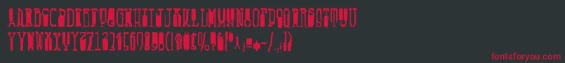 Fucsimile Font – Red Fonts on Black Background