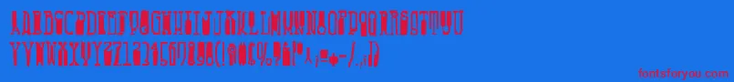 Fucsimile Font – Red Fonts on Blue Background