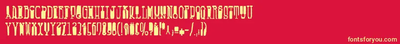Fucsimile Font – Yellow Fonts on Red Background