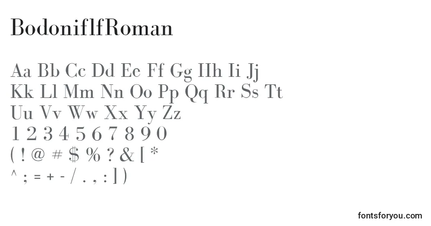 Police BodoniflfRoman - Alphabet, Chiffres, Caractères Spéciaux