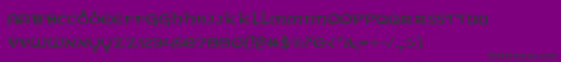 フォントEringobragh – 紫の背景に黒い文字