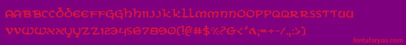 Eringobragh Font – Red Fonts on Purple Background