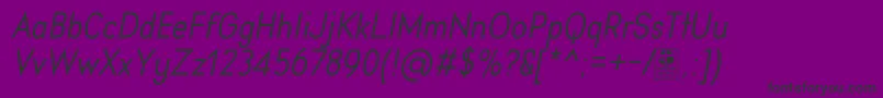 Шрифт AprikasItalicDemo – чёрные шрифты на фиолетовом фоне