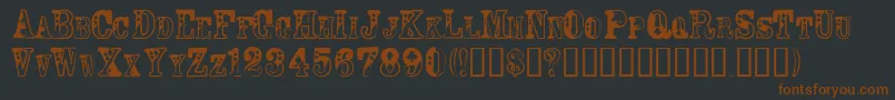 Casiqn Font – Brown Fonts on Black Background