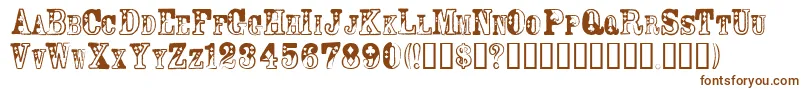 Casiqn-fontti – ruskeat fontit valkoisella taustalla