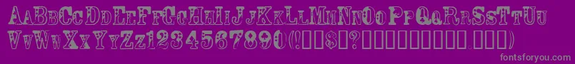 フォントCasiqn – 紫の背景に灰色の文字