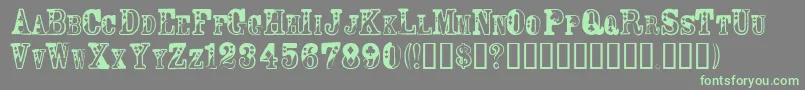 Casiqn-Schriftart – Grüne Schriften auf grauem Hintergrund