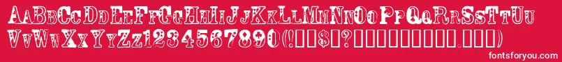 Casiqn Font – White Fonts on Red Background