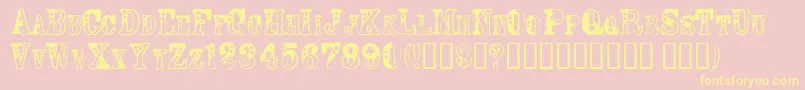 Casiqn Font – Yellow Fonts on Pink Background