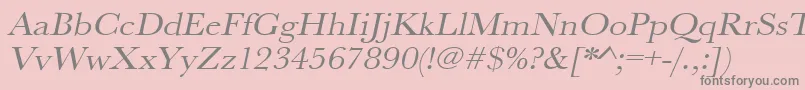 UrwbaskertextwidOblique Font – Gray Fonts on Pink Background