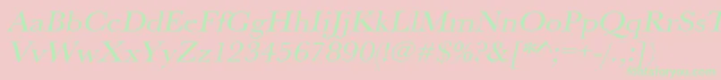 UrwbaskertextwidOblique Font – Green Fonts on Pink Background