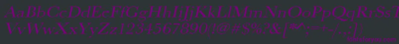 UrwbaskertextwidOblique Font – Purple Fonts on Black Background