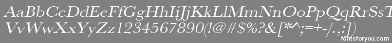 UrwbaskertextwidOblique Font – White Fonts on Gray Background