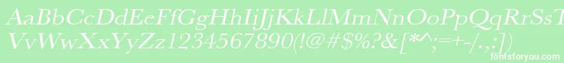 UrwbaskertextwidOblique Font – White Fonts on Green Background