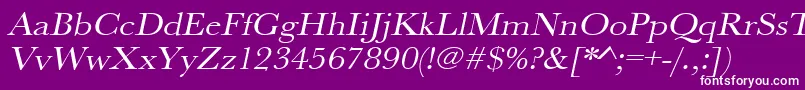 UrwbaskertextwidOblique Font – White Fonts on Purple Background