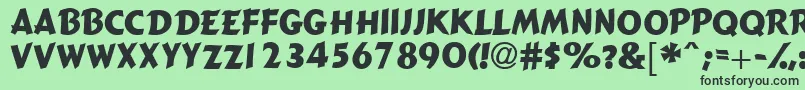 Gizmocapsssk Font – Black Fonts on Green Background