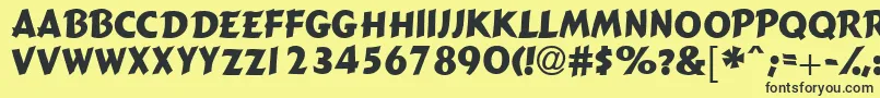 Gizmocapsssk Font – Black Fonts on Yellow Background