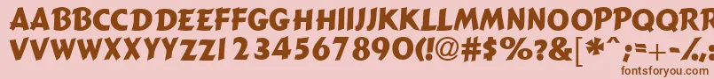 Gizmocapsssk Font – Brown Fonts on Pink Background