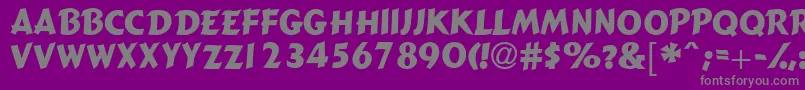 Czcionka Gizmocapsssk – szare czcionki na fioletowym tle