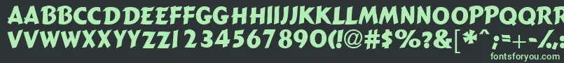 Gizmocapsssk Font – Green Fonts on Black Background