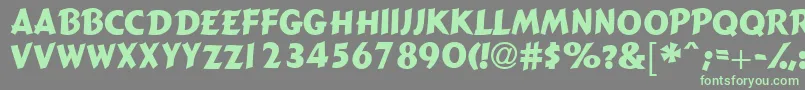 Gizmocapsssk Font – Green Fonts on Gray Background