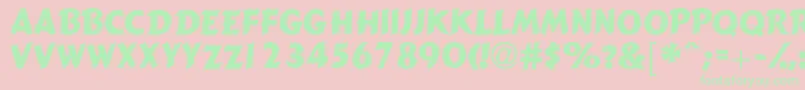 Gizmocapsssk Font – Green Fonts on Pink Background