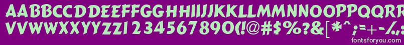 Gizmocapsssk Font – Green Fonts on Purple Background