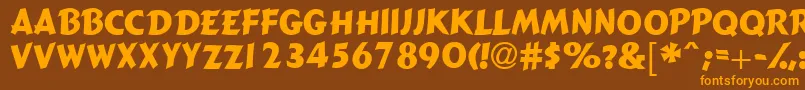 Gizmocapsssk Font – Orange Fonts on Brown Background