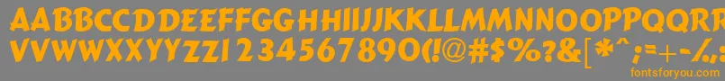 Gizmocapsssk Font – Orange Fonts on Gray Background