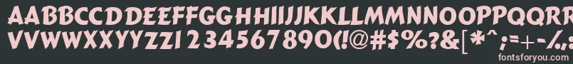 Gizmocapsssk Font – Pink Fonts on Black Background