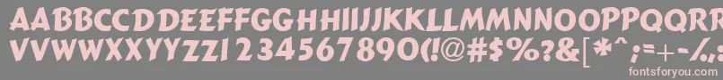 Gizmocapsssk Font – Pink Fonts on Gray Background